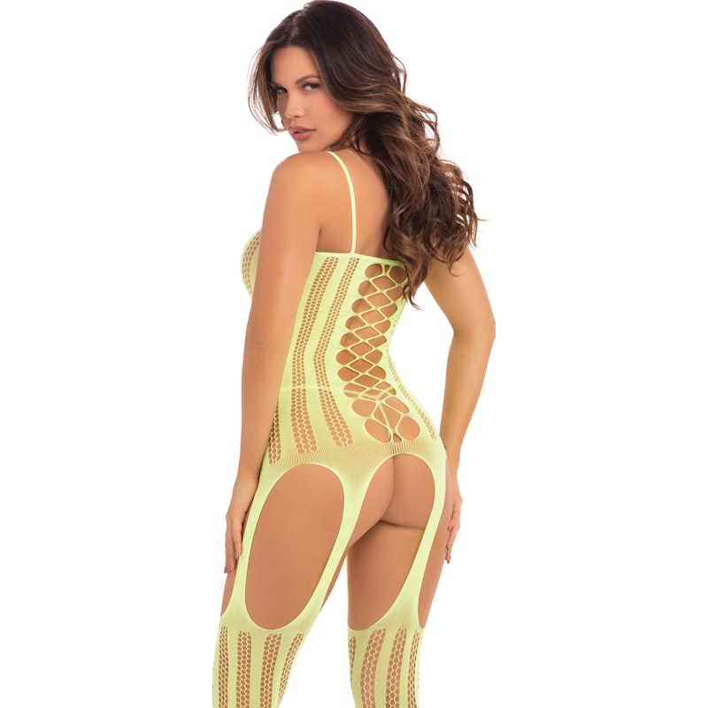 Fake News Bodystocking Yellow One Size