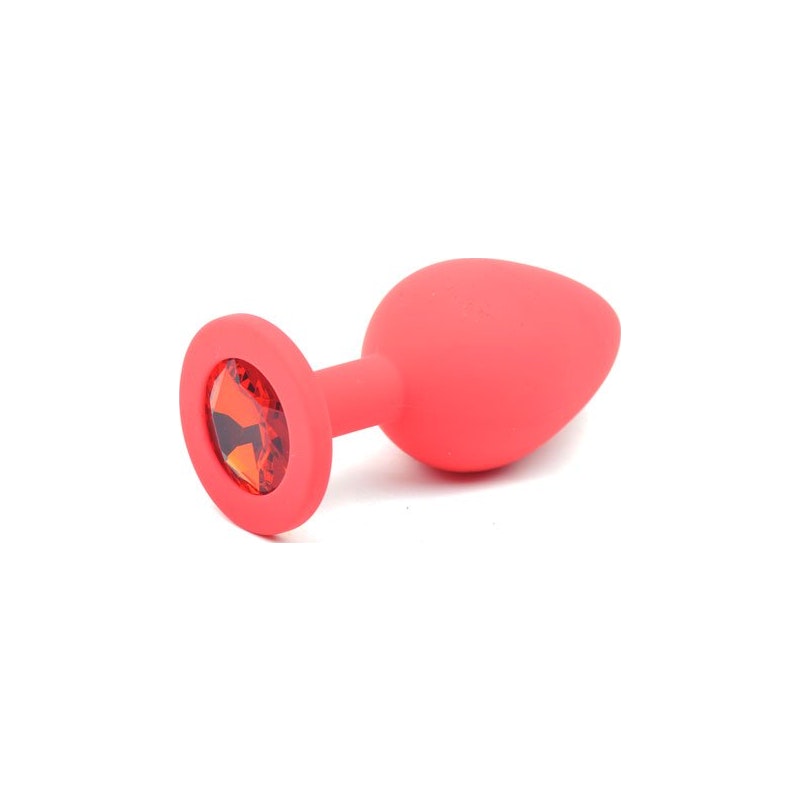 Red Diamond Soft Silicone Butt Plug Medium