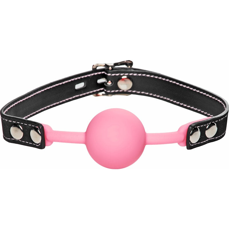 Glow Gag Glow in the Dark Silicone Ball Gag Pink