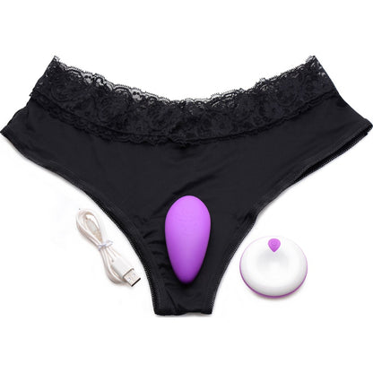 Naughty Knickers Silicone Remote Panty Vibe Purple