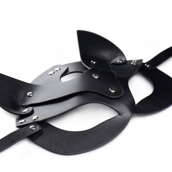 Master Series Naughty Kitty Cat Mask Faux Leather Roleplay Mask