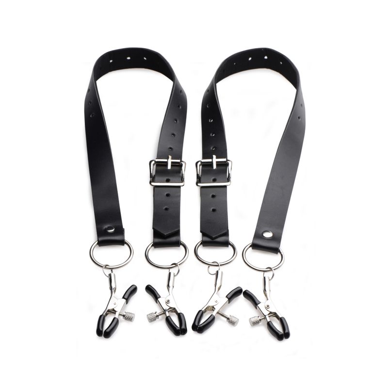 Master Series Spread Standard labia spreader straps with four adjustable rubber-tipped clamps