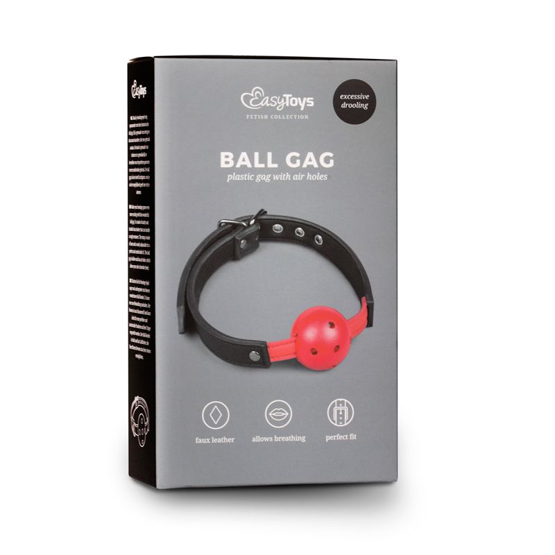 Ball Gag With PVC Ball Fetish Collection Red