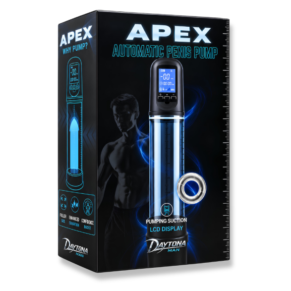 Daytona Apex Luxury LCD Automatic Penis Pump Clear