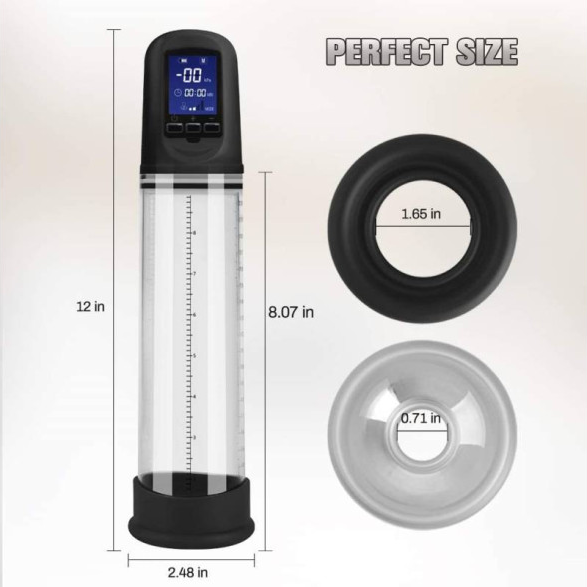 Daytona Apex Luxury LCD Automatic Penis Pump Clear