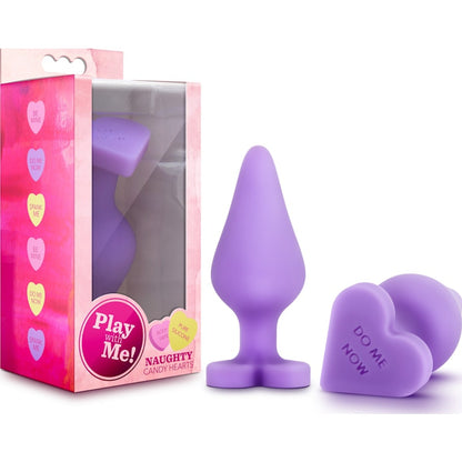 Naughty Candy Heart Butt Plug Do Me Now Purple