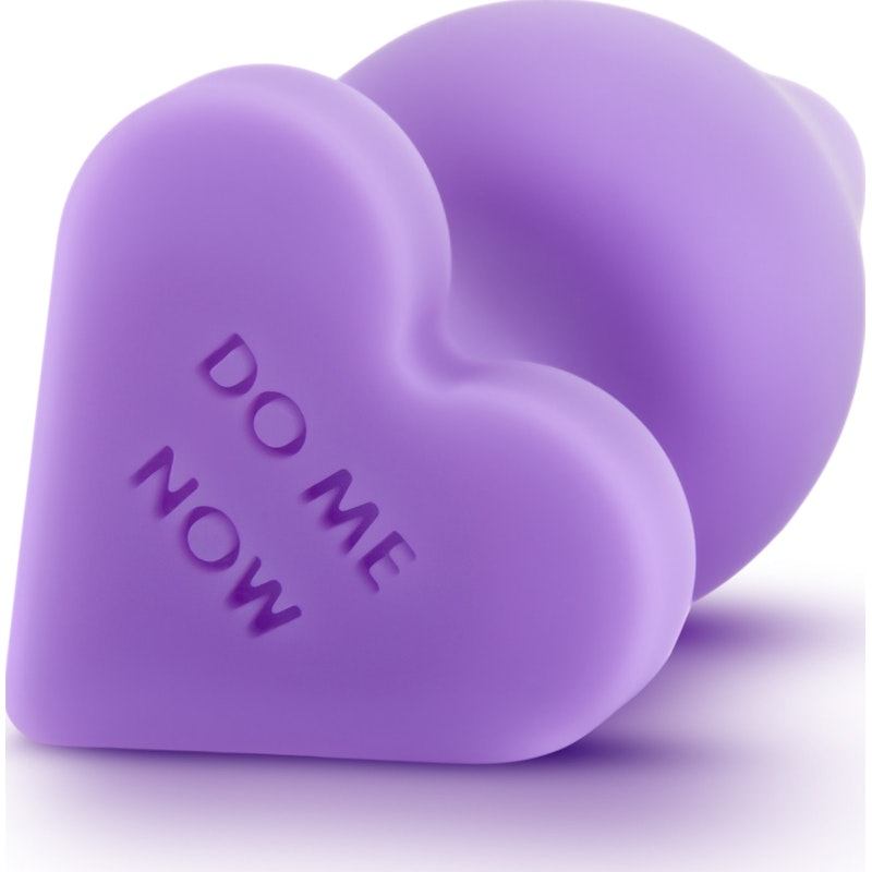 Naughty Candy Heart Butt Plug Do Me Now Purple