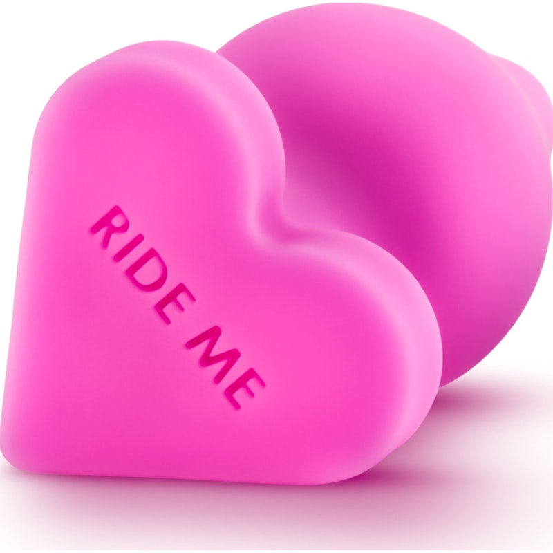 Naughtier Candy Heart Butt Plug Ride Me Pink