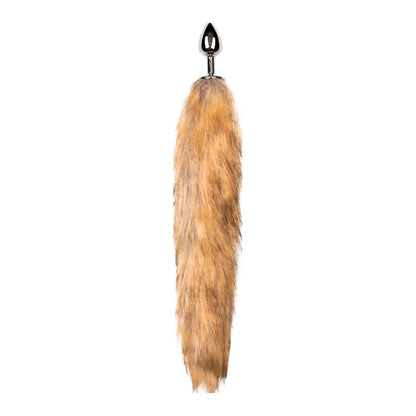 Faux Fur Tail with Silver Butt Plug Style 1