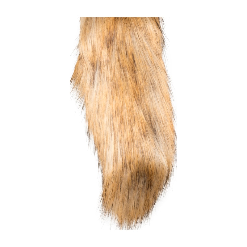 Faux Fur Tail with Silver Butt Plug Style 2