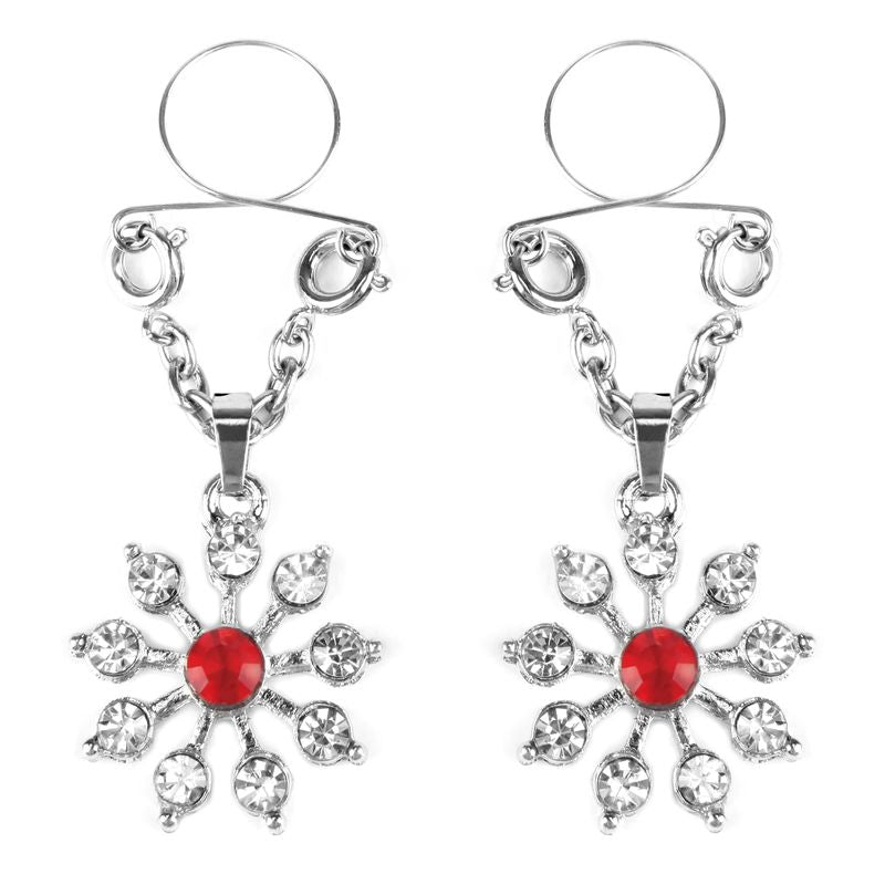 Ruby and Diamond Star Nipple Jewellery