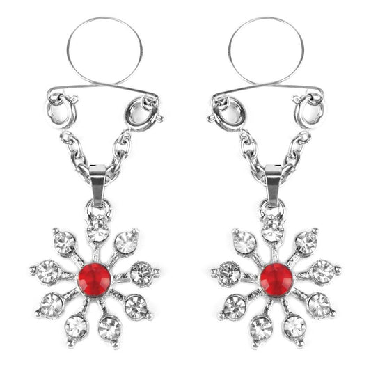 Ruby and Diamond Star Nipple Jewellery