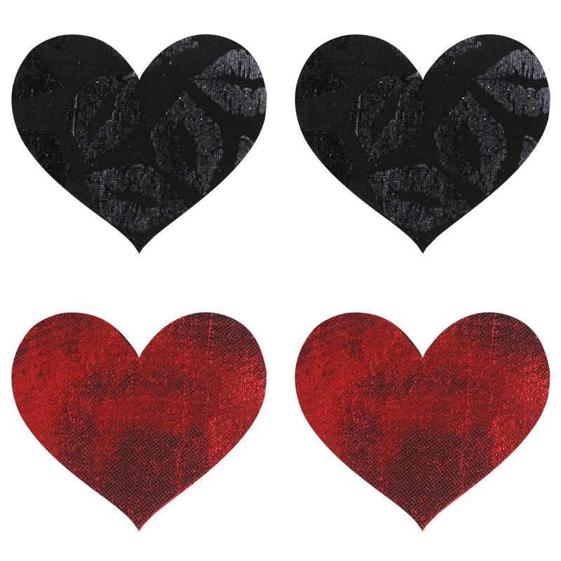 Stolen Kisses Hearts Pasties Red