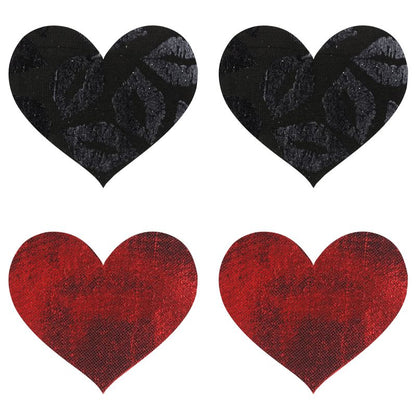 Stolen Kisses Hearts Pasties Red