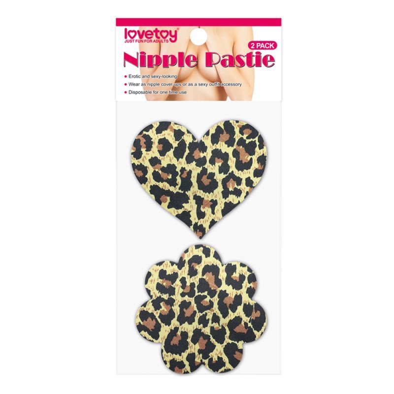 Leopard Sexy Nipple Pasties Twin Pk Brown