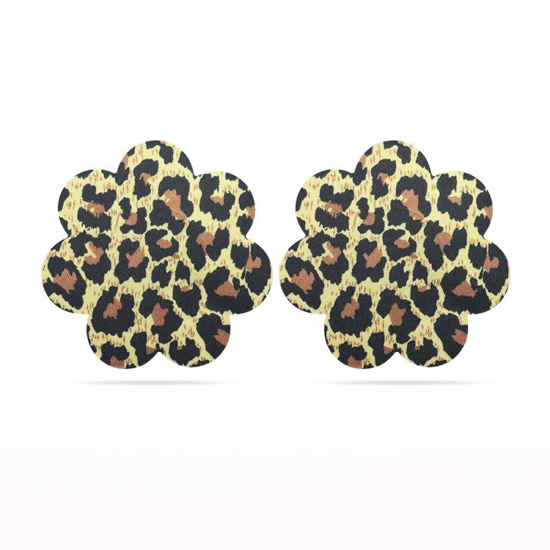 Leopard Sexy Nipple Pasties Twin Pk Brown