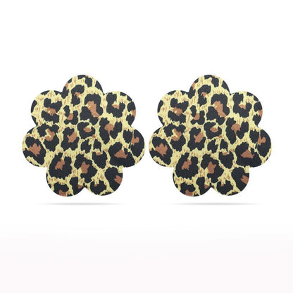 Leopard Sexy Nipple Pasties Twin Pk Brown