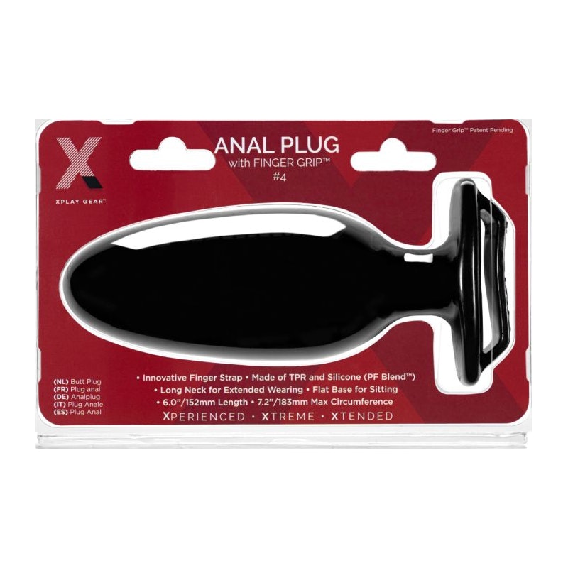 PerfectFit Butt Plug Xplay Finger Grip 4 Large Black