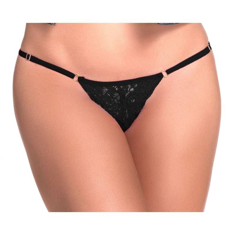 Lace Keyhole Pantie Black Small/Medium