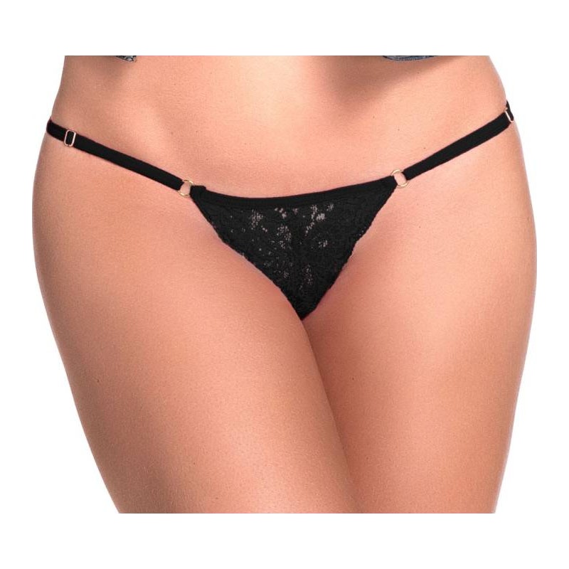 Lace Keyhole Pantie Black Medium/Large