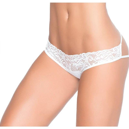 Caged Lace Pantie White Large