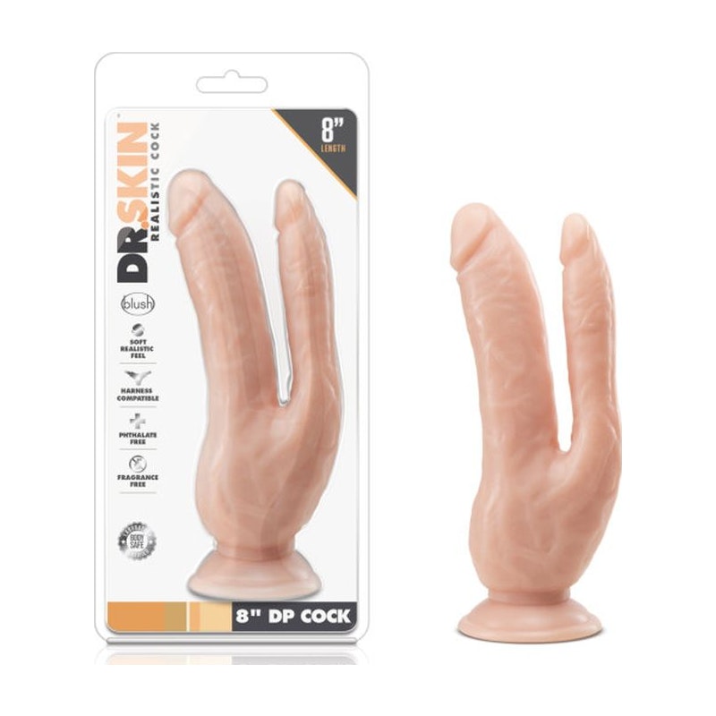 Dr Skin DP Cock 8in Vanilla