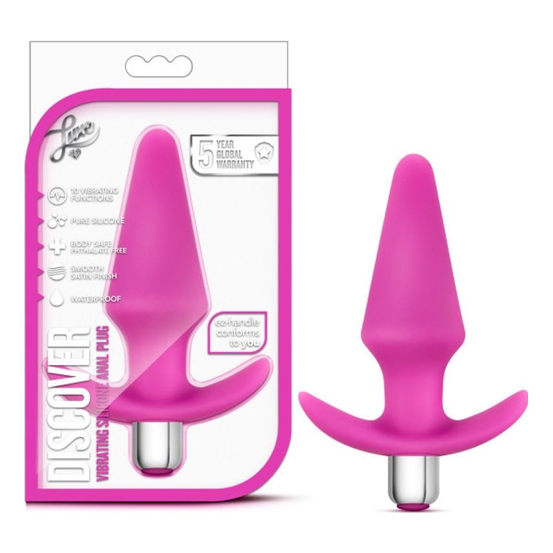 Luxe Discover Pink Butt Plug with Vibrating Bullet