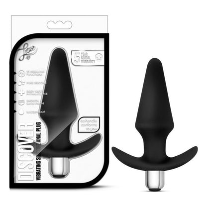 Luxe Discover Butt Plug with Vibrating Bullet Black