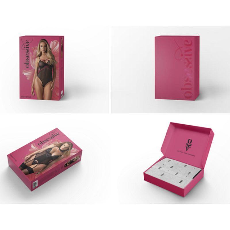 Pink Obsessive presentation packaging shown from several angles