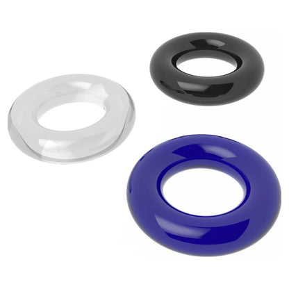 Coloured Triple Donut Cock Ring Set Mixed