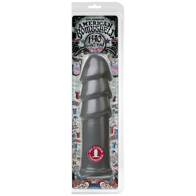 Warhead B-10 Butt Plug 10 inch Dildo Gun Metal