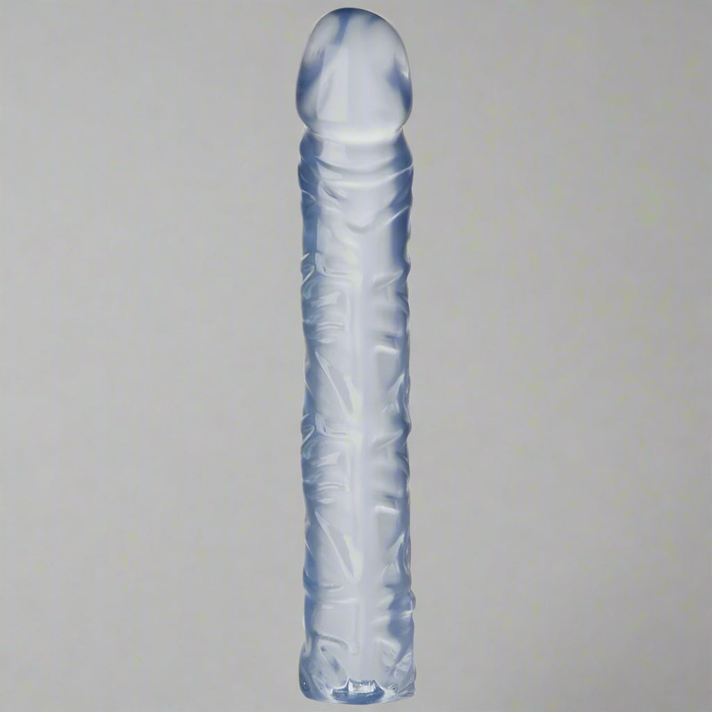 Doc Johnsons 10-Inch Clear Classic Dong Crystal Jellies