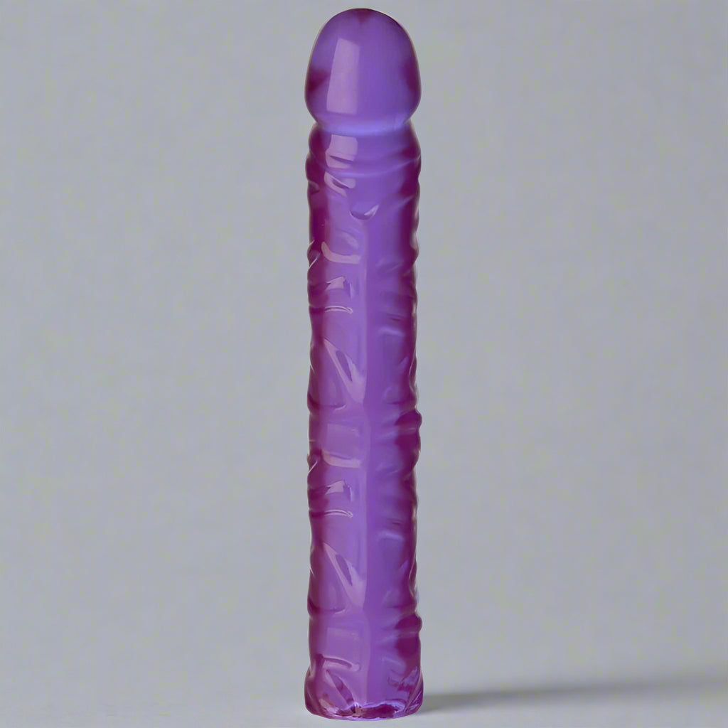 Doc Johnsons 10-Inch Purple Classic Dong Crystal Jellies