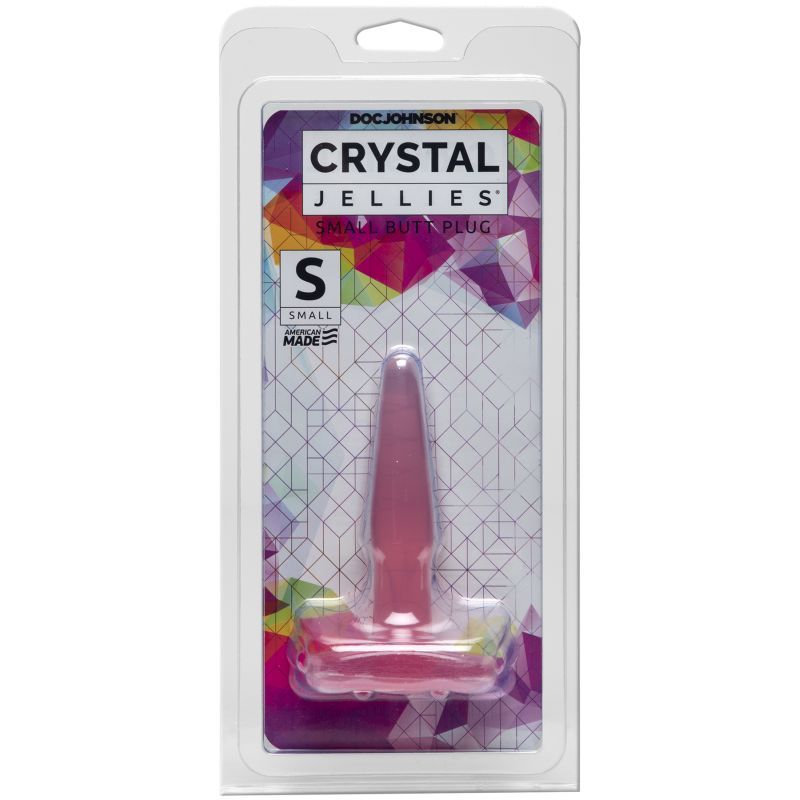 Small Butt Plug Pink Crystal Jellies