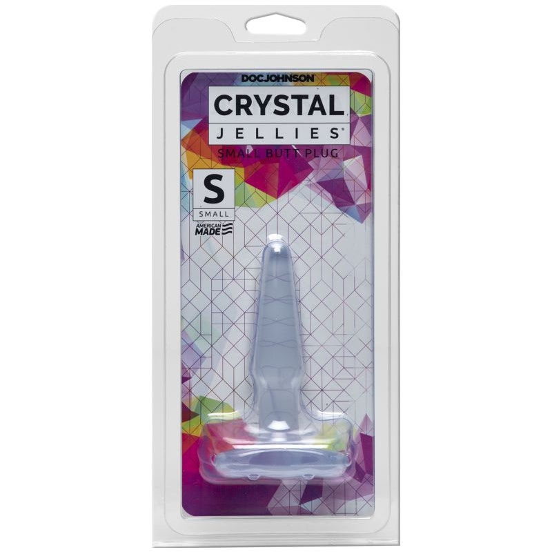 Small Butt Plug Tear Drop Shape Clear Crystal Jellies