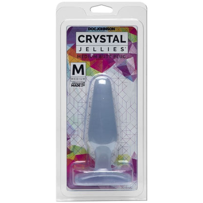 Crystal Jellies Medium Butt Plug 5 inch Clear