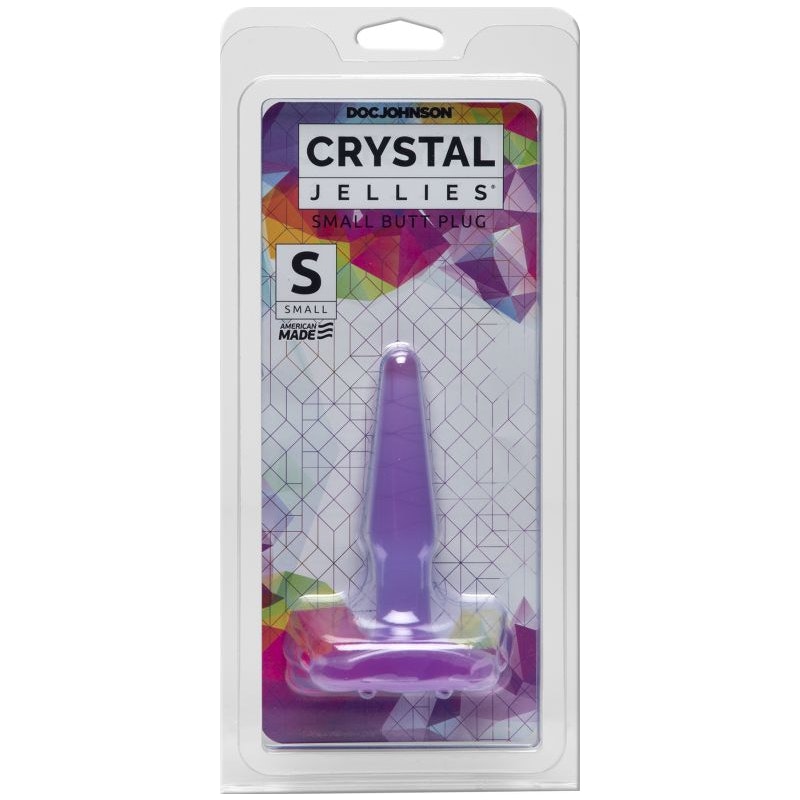 Small Butt Plug Tear Drop Shape Purple Crystal Jellies