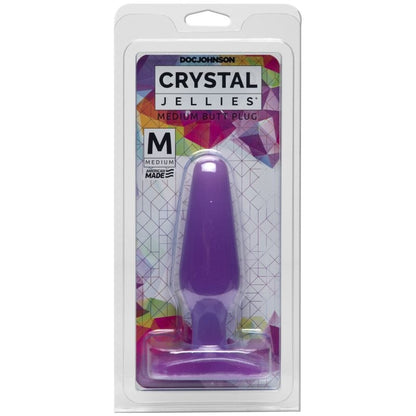 Crystal Jellies Medium Butt Plug 5 inch Purple