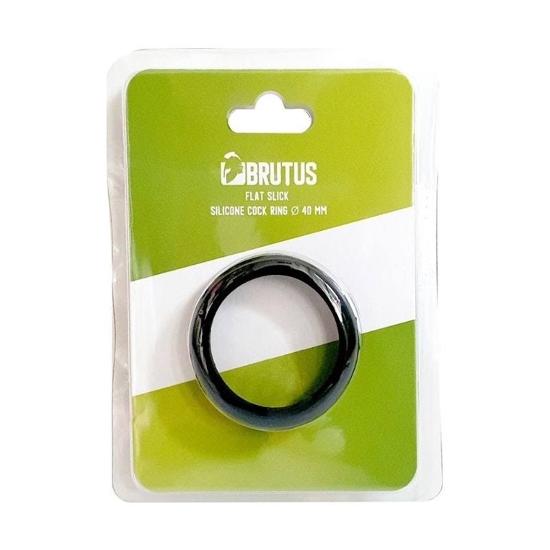 Brutus Flat Slick Cock Ring 40mm Black