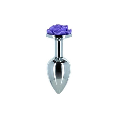 Purple Rose Butt Plug 3 inch Metal LUX Active