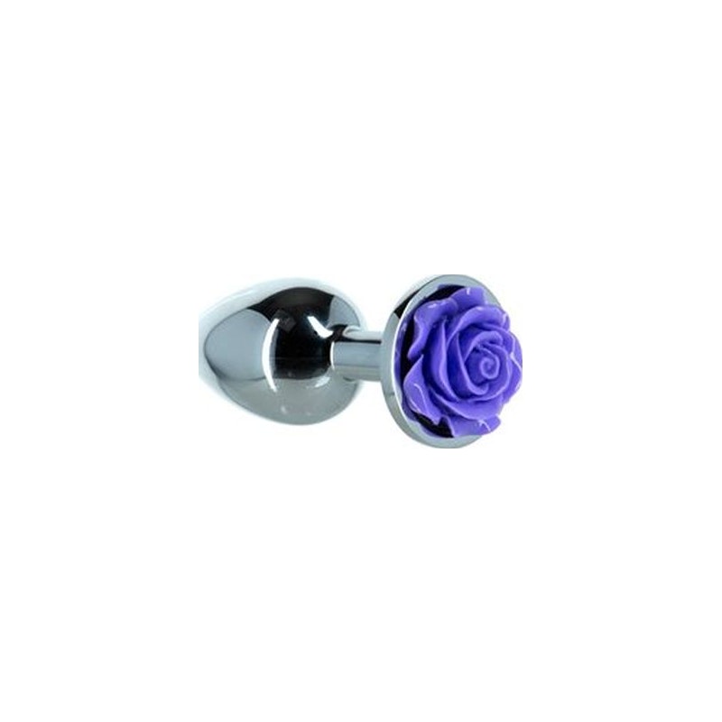 Purple Rose Butt Plug 3 inch Metal LUX Active