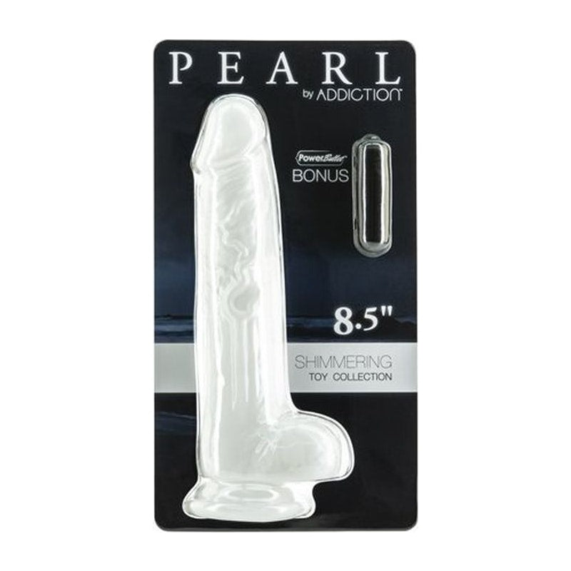 Pearl Dildo 8.5in Pearl White White