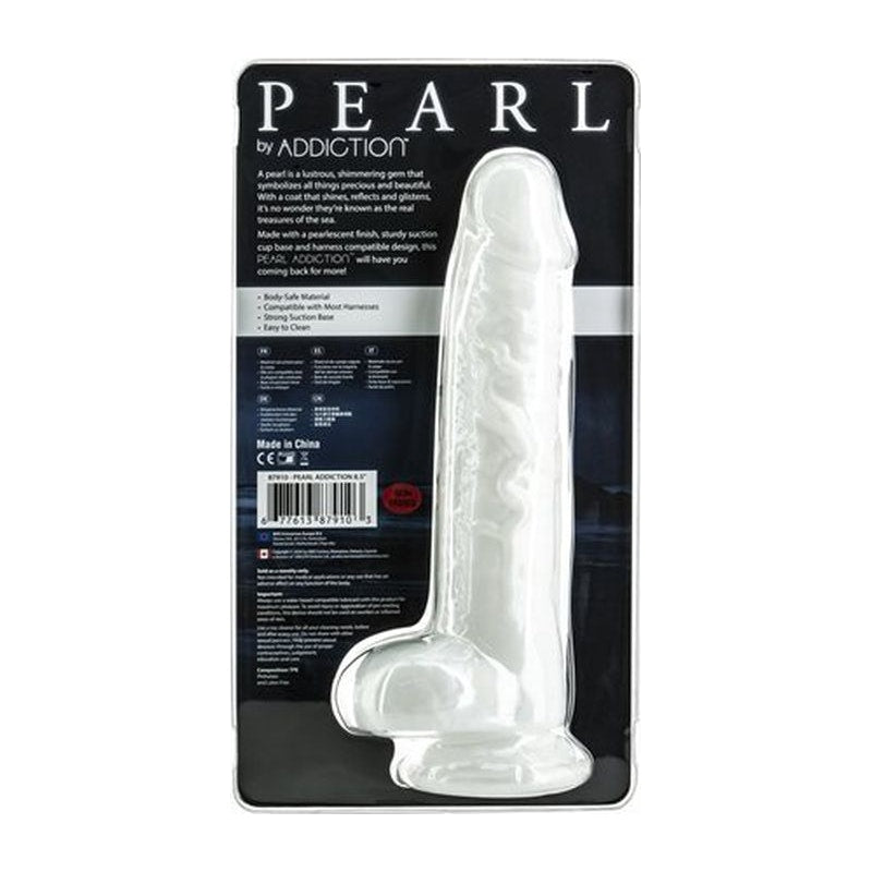 Pearl Dildo 8.5in Pearl White White