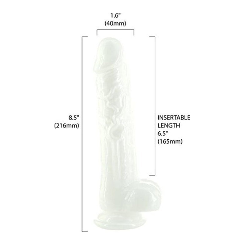 Pearl Dildo 8.5in Pearl White White