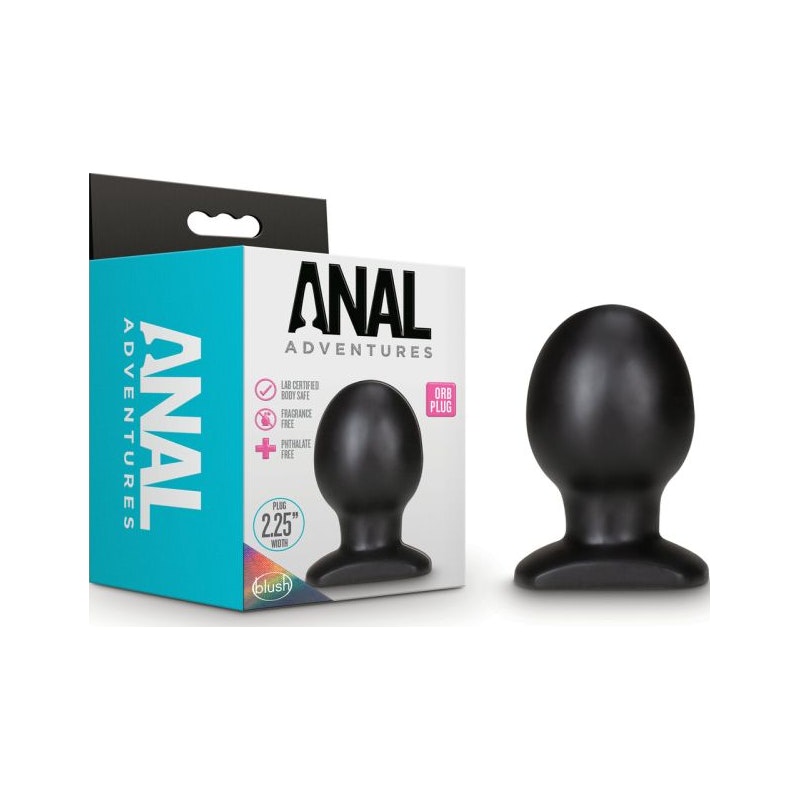 Orb Rounded Butt Plug Black Anal Adventures