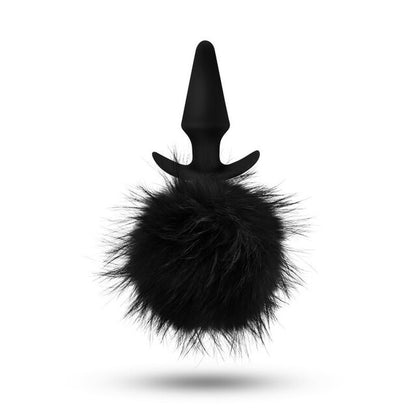 Anal Adventures Platinum Rabbit Tail Plug Black