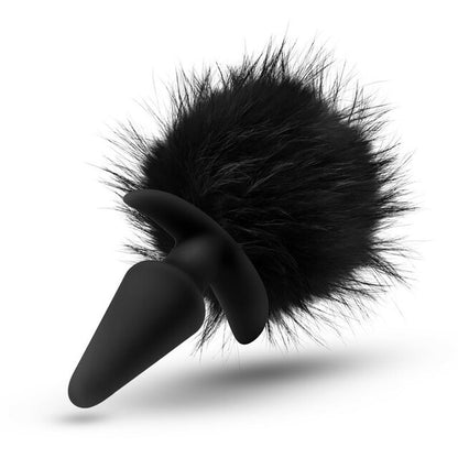 Anal Adventures Platinum Rabbit Tail Plug Black