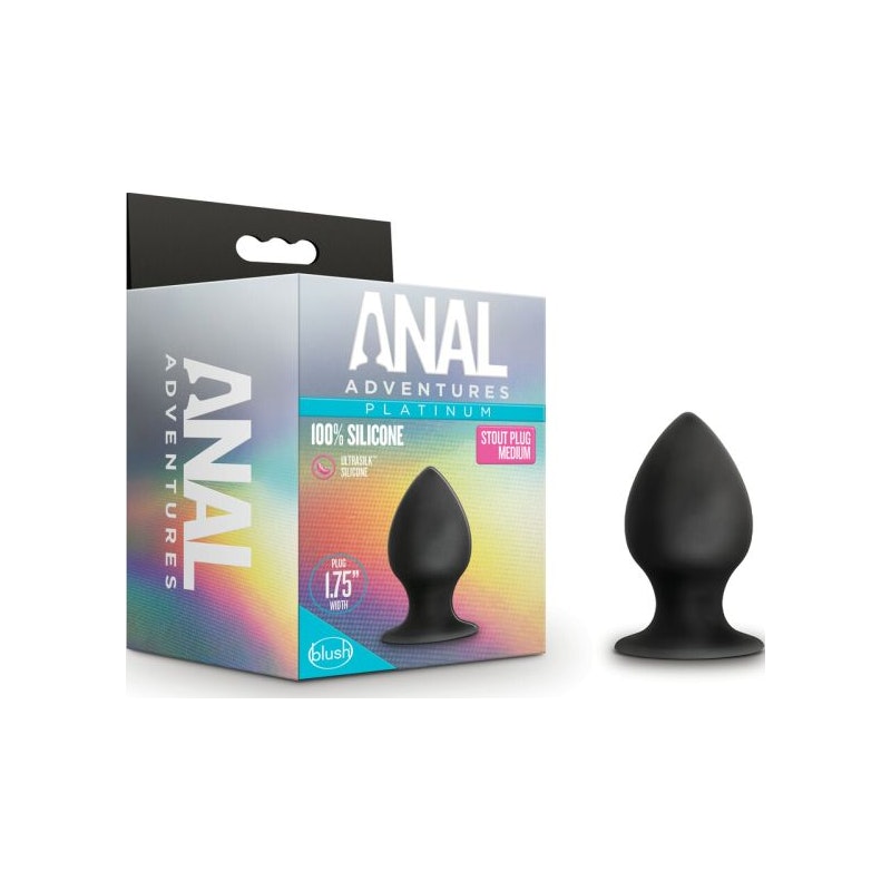 Medium Anal Stout Butt Plug Anal Adventures Platinum Silicone