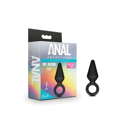 Anal Adventures Platinum Silicone Anal Loop Butt Plug Small