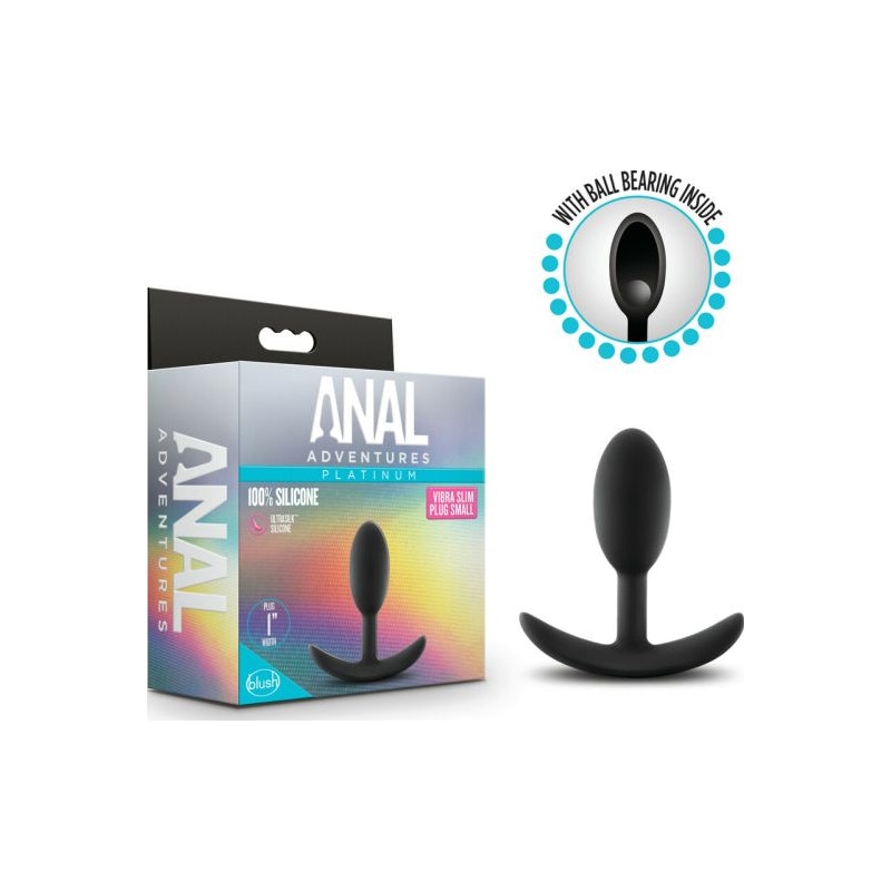 Vibra Slim Small Butt Plug Anal Adventures Platinum Silicone